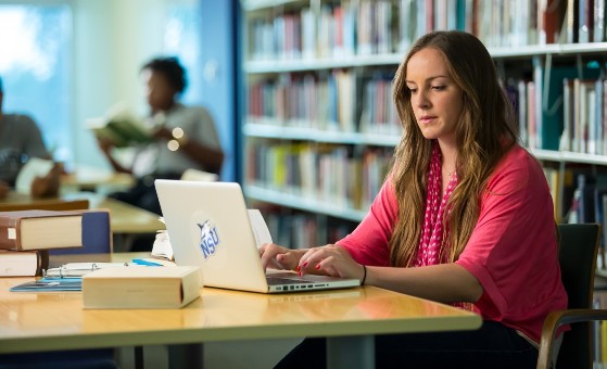 study in library