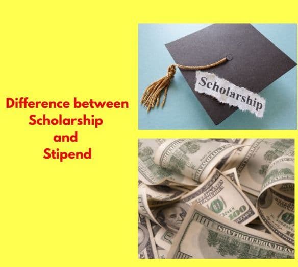difference between scholarship and stipend